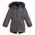 Girl&#39;s touw taille warme winterjas